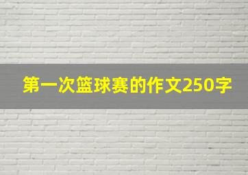 第一次篮球赛的作文250字