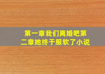 第一章我们离婚吧第二章她终于服软了小说