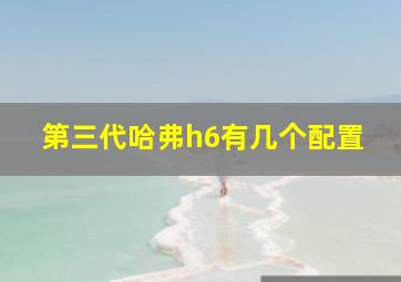 第三代哈弗h6有几个配置