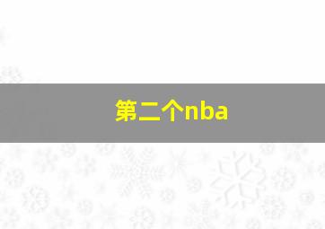 第二个nba