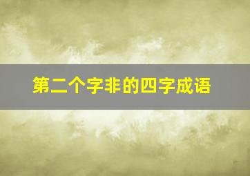 第二个字非的四字成语