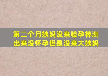 第二个月姨妈没来验孕棒测出来没怀孕但是没来大姨妈