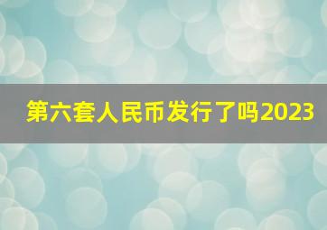 第六套人民币发行了吗2023