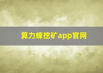 算力蜂挖矿app官网