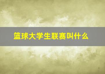 篮球大学生联赛叫什么