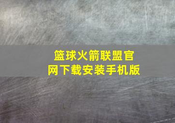 篮球火箭联盟官网下载安装手机版