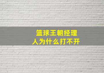 篮球王朝经理人为什么打不开