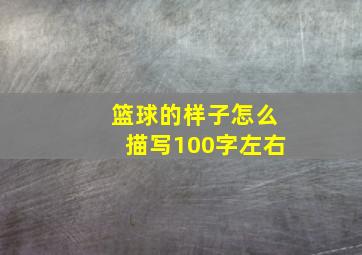 篮球的样子怎么描写100字左右