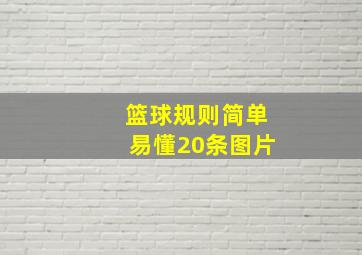 篮球规则简单易懂20条图片