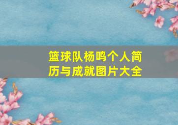 篮球队杨鸣个人简历与成就图片大全