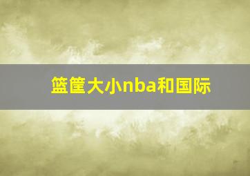 篮筐大小nba和国际