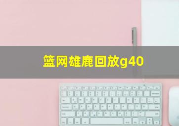 篮网雄鹿回放g40