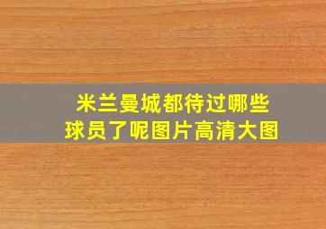 米兰曼城都待过哪些球员了呢图片高清大图