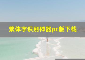 繁体字识别神器pc版下载