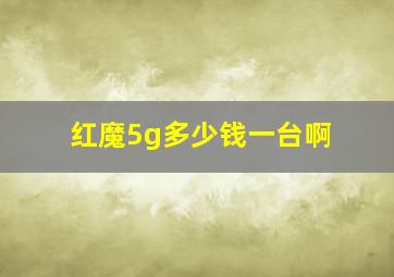 红魔5g多少钱一台啊