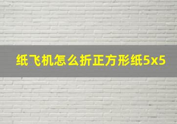 纸飞机怎么折正方形纸5x5