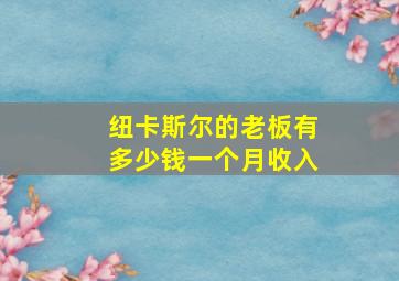 纽卡斯尔的老板有多少钱一个月收入