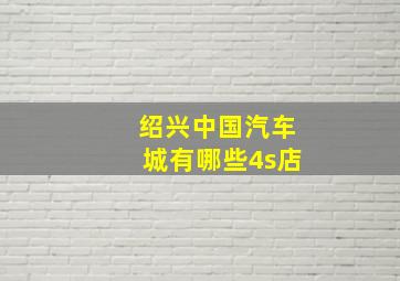 绍兴中国汽车城有哪些4s店