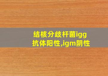 结核分歧杆菌igg抗体阳性,igm阴性