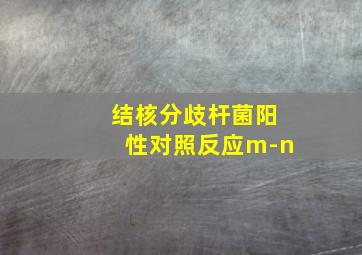 结核分歧杆菌阳性对照反应m-n