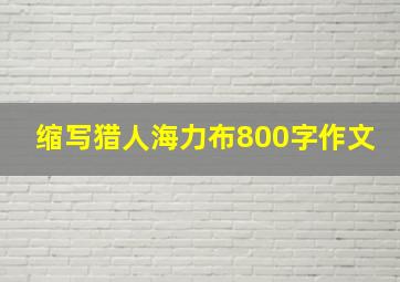 缩写猎人海力布800字作文