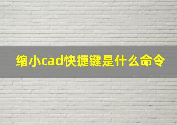 缩小cad快捷键是什么命令