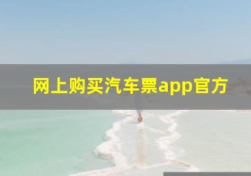 网上购买汽车票app官方