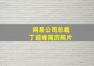 网易公司总裁丁迎峰简历照片