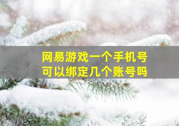 网易游戏一个手机号可以绑定几个账号吗