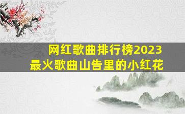 网红歌曲排行榜2023最火歌曲山告里的小红花