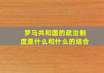 罗马共和国的政治制度是什么和什么的结合