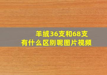 羊绒36支和68支有什么区别呢图片视频