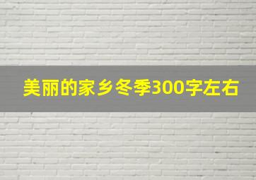 美丽的家乡冬季300字左右