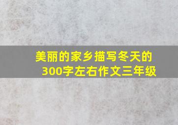 美丽的家乡描写冬天的300字左右作文三年级