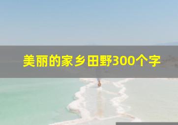 美丽的家乡田野300个字