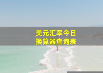 美元汇率今日换算器查询表