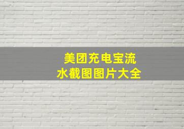 美团充电宝流水截图图片大全