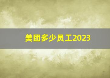 美团多少员工2023