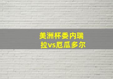 美洲杯委内瑞拉vs厄瓜多尔