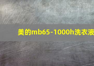 美的mb65-1000h洗衣液