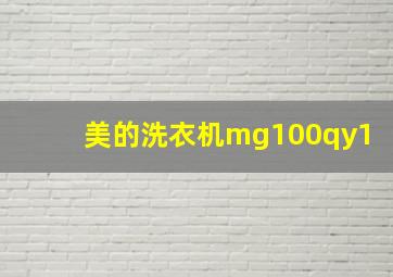 美的洗衣机mg100qy1