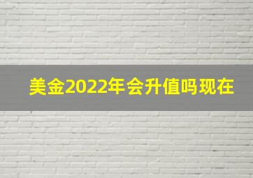 美金2022年会升值吗现在