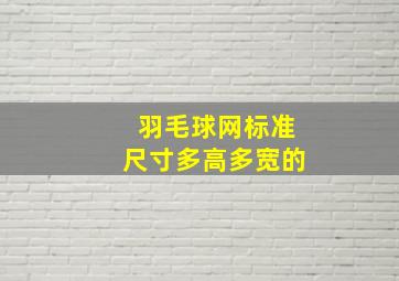 羽毛球网标准尺寸多高多宽的