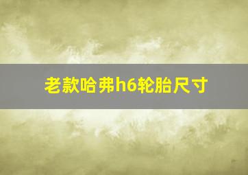 老款哈弗h6轮胎尺寸