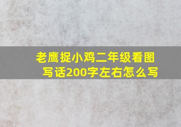 老鹰捉小鸡二年级看图写话200字左右怎么写