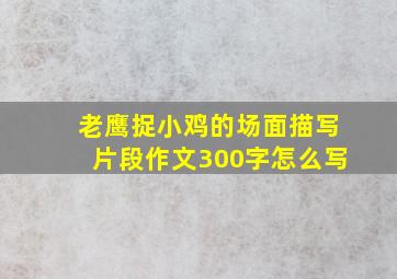 老鹰捉小鸡的场面描写片段作文300字怎么写