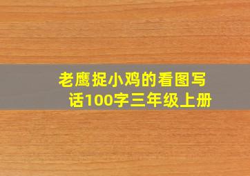 老鹰捉小鸡的看图写话100字三年级上册