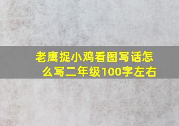 老鹰捉小鸡看图写话怎么写二年级100字左右