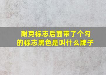 耐克标志后面带了个勾的标志黑色是叫什么牌子