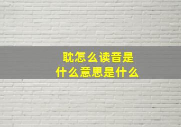 耽怎么读音是什么意思是什么